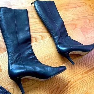Jimmy Choo black leather boots